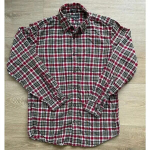 Eddie Bauer Men's Plaid Long Sleeve Button Down Flannel Shirt Relaxed Fit Sz S